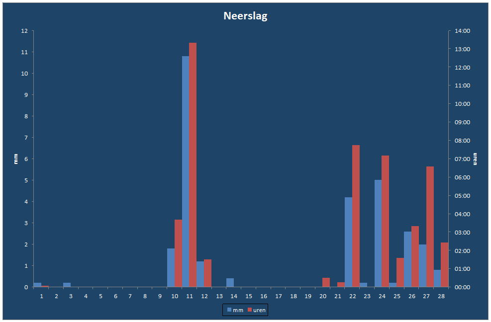Neerslag-grafiek