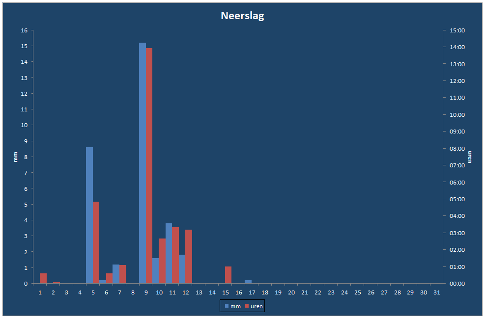 Neerslag-grafiek